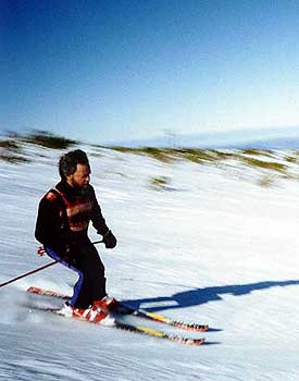 Mark is skiing at Borovetc, Bulgary